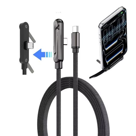 1/2Pcs 5FT Braided Material 240W Stand Fast Charging Data Cable ...