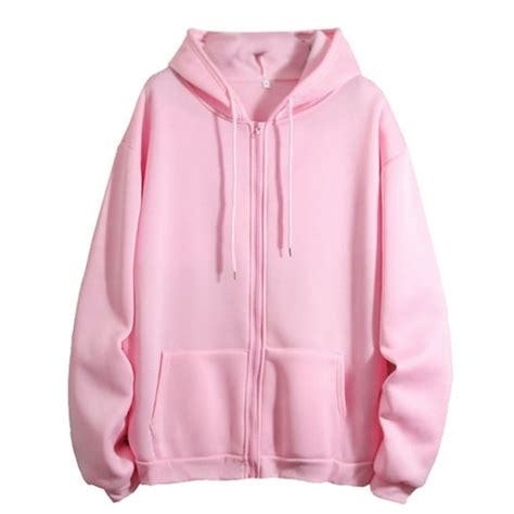 Cnbwig Full Zip Fleece Hooded for Womens Solid Thick Warm Sweatshirt ...