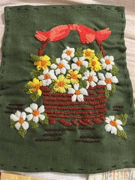 Vintage NeedlePoint And NeedlePoint With Wool Art Pieces Marribee ...