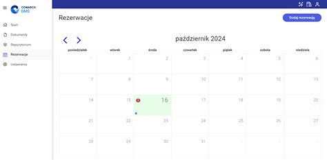 Rezerwacje informacje ogólne Baza Wiedzy programu Comarch DMS