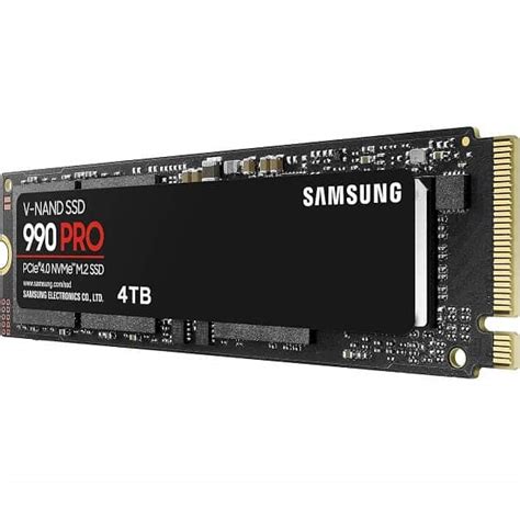 Samsung 990 Pro 4TB NVMe M.2 Gen 4.0 Internal SSD (MZ-V9P4T0BW ...