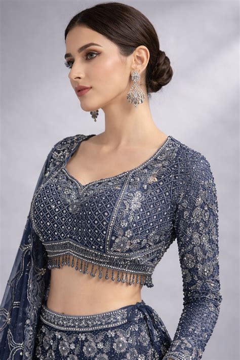 Full Sleeve Crop Top Lehenga Traditional Style – vastrachowk