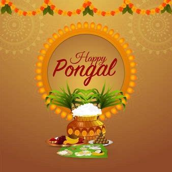 Premium Vector Happy Pongal Celebration Greeting Card Background