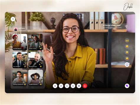 Video conference call ui screen by Jelil Ajao on Dribbble