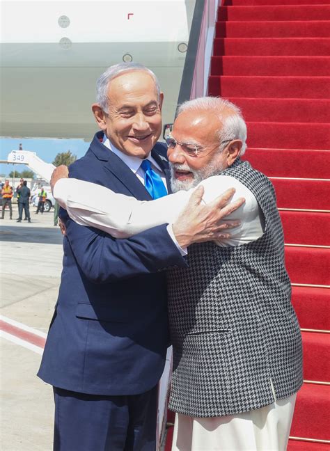 PM received by Prime Minister of Israel on arrival in Tel Aviv | Prime ...