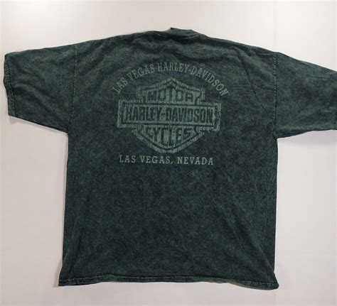 Harley Davidson T-Shirt Men's Size 2X Green Las Vegas Nevada HD Motorcycles