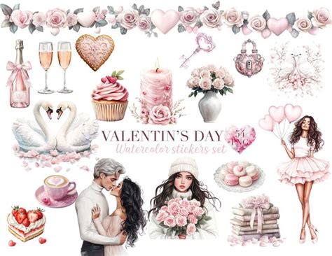 Valentines Day Valentine S Stickers Romantic Style Png Valentine