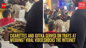 Cigarettes and gutka served on trays at wedding? Viral video shocks the ...