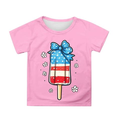Byoo Little Girls T Shirt America'S 250th Anniversary Cute Graphic ...