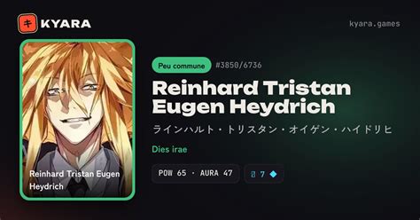 Reinhard Tristan Eugen Heydrich (Dies irae) — carte Peu commune · Kyara