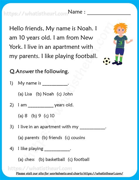 Grade 1 Reading Comprehension English