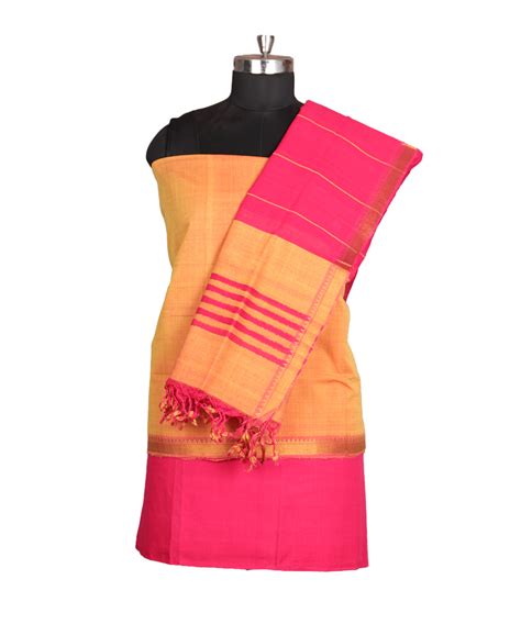 Handloom mangalagiri cotton suit – TGSCO Handlooms