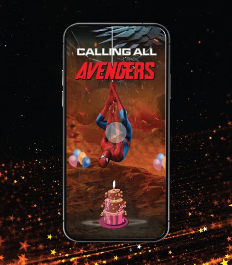 Avengers Birthday Invitation Video | Spider-Man Action Hero E-Card | I ...