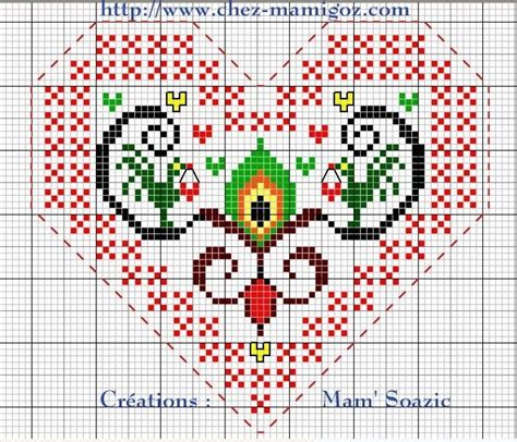 Quatrième Cœur à Broder St Valentin Style Hongrois 1 ère Partie