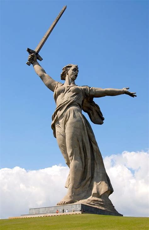 Volgograd The Motherland Calls Monument Mamayev Kurgan Russia