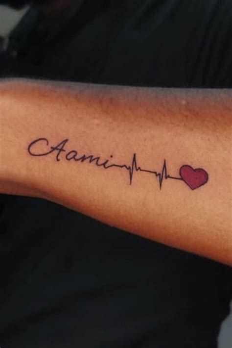 Heartbeat Tattoo With A Name A Powerful Symbol Of Love And Life
