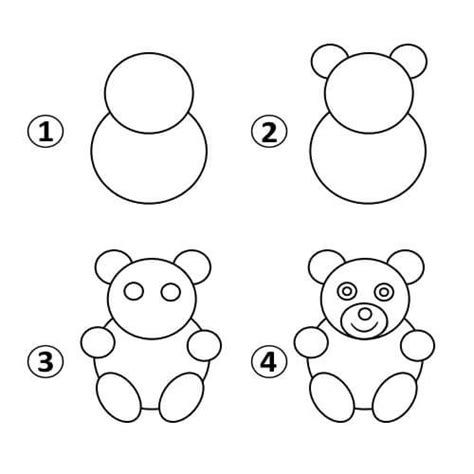 How to draw a panda bear. Pin by merlin piirisild on Lastele meisterdamiseks | Bear ...
