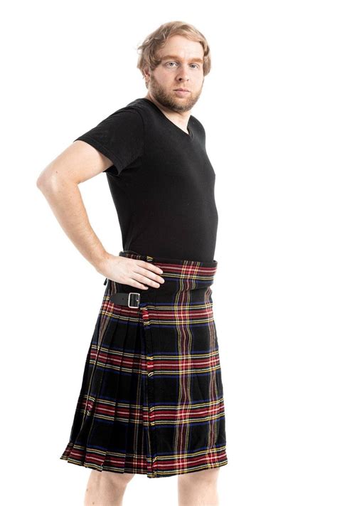 Black Stewart Tartan Kilt Scottish Kilt™