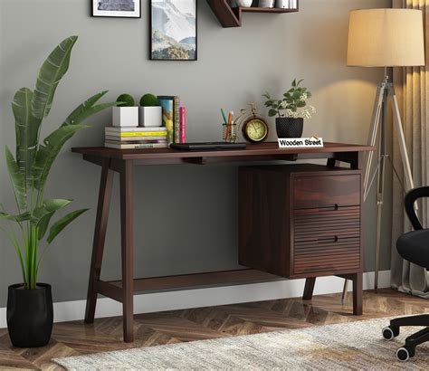Buy Elvira Study Table Walnut Finish Online In India At Best Price