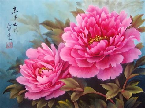 Peony Drawing Butterfly Drawing Flower Art Painting Silk Painting