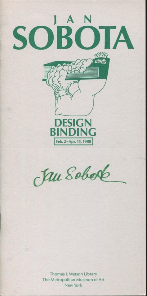 Jan Sobota Design Binding Feb 2 Apr 15 1988 Thomas J Watson