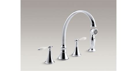 To change kitchen sink tap malaysia airline. K-377-4P | Finial Traditional Kitchen Sink Faucet with ...