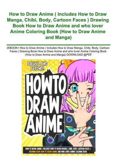 Ebook How To Draw Anime Includes How To Draw Manga Chibi Body Cartoon Faces Drawing Book