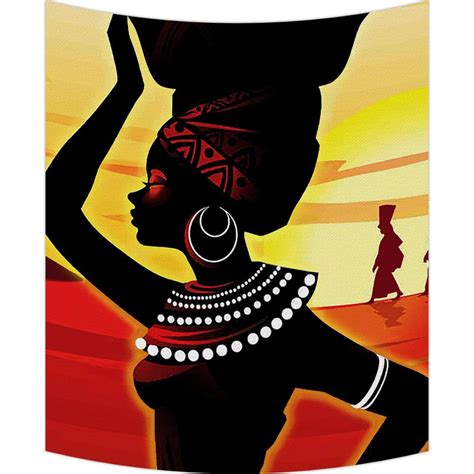 Gckg African Woman Tapestryafrican Woman Wall Hanging Wall Decor Art