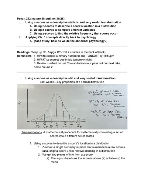 Psych 212 Notes 10 26 Lecture Psych 212 Lecture 18 Outline 10 26