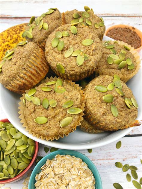 Vegan Pumpkin Seed Oat Muffins