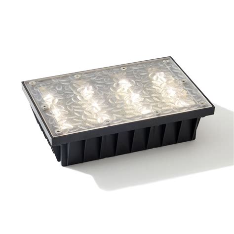 Iced 9x6 Solar Paver Light Warm White Outdoor Outdoor Lighting
