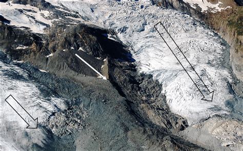 Gorner Glacier Complex In The Wallis Alps Switzerland At 45°57 N And
