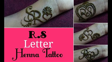 Diy Hennamehndi Tattootattoo Designbeautiful R S Letter Tattoo 4