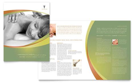 Massage And Chiropractic Brochure Template Design Brochure Design Template Brochure Template