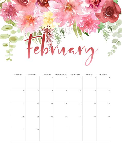 Free Printable 2022 Year At A Glance Floral Calendar Carrie 50 Off