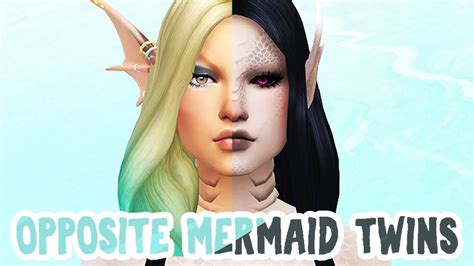 Opposite Mermaid Twins Full Cc List The Sims 4 Create A Sims