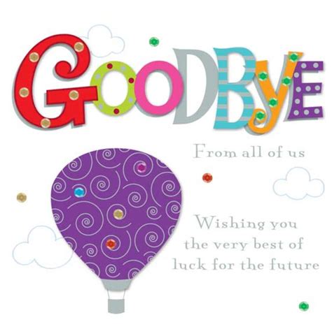 Goodbye From All Of Us Greeting Card Cards Love Kates