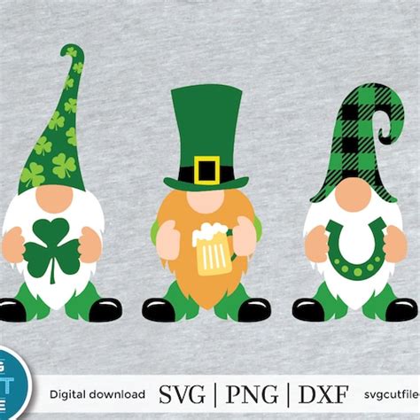 St Patricks Day Gnome Svg St Patricks Day Gnomes Irish Etsy