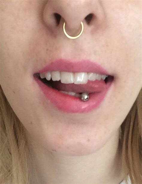 Cool Septum Piercing Jewelry Gold Hoop 16g Segment Ring Tongue Barbell