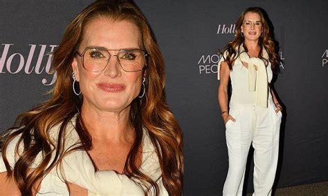 Brooke Shields Stuns In A Casual Monochrome Cream Outfit At Hollywood