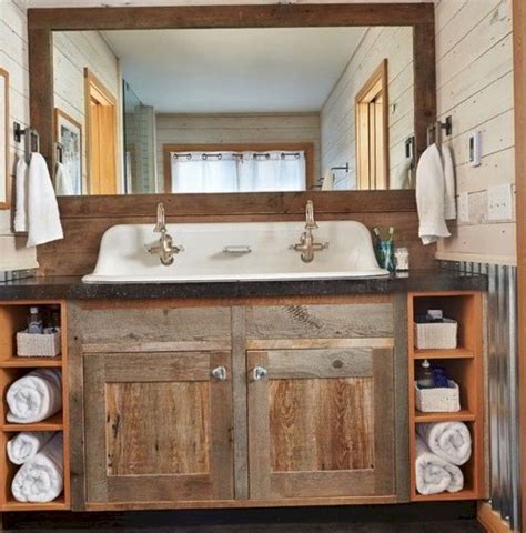 The Best 13 Impressive Farmhouse Bathroom Cabinet With Unique Sink 13