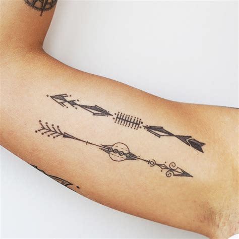 geometric arrows temporary tattoo set tattoo icon tattooicon