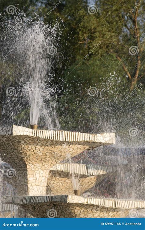 Stone Fountain With Dripping Water Stock Image Image Of Tricity