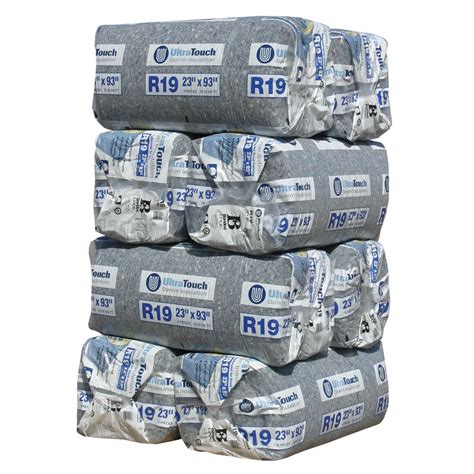 Unbranded R 19 Denim Insulation Batts 15 In X 93 In 12 Bags 10003