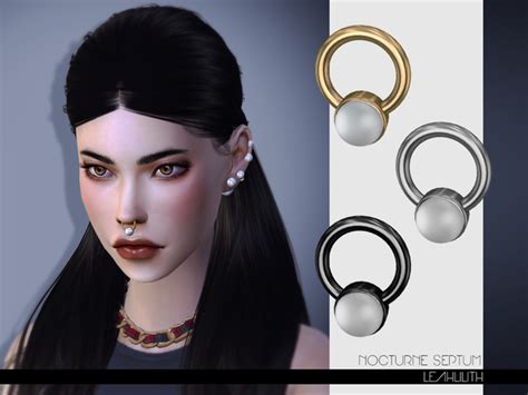 Nocturne Septum By Leahlilith Sims 4 Jewelry