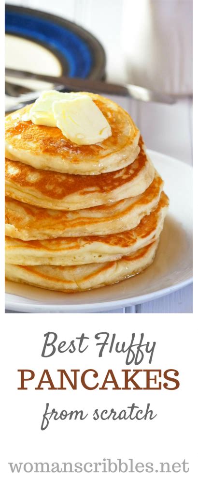 Easy Fluffy Pancakes Woman Scribbles