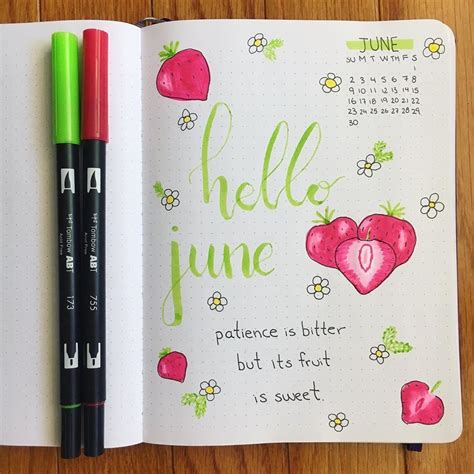 120 Amazing June Bullet Journal Monthly Cover Page Ideas Bliss Degree