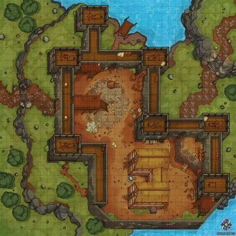 Fortress Forest Path Battle Map By Hassly On Deviantart