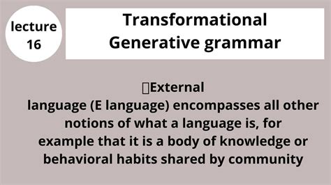 Transformational Generative Grammar Eng504 Lecture In Hindi Urdu 16