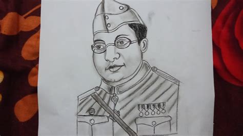 Netaji Subhas Chandra Bose Drawing How To Draw Easily Netaji Subhas Chandra Bose Step By Step